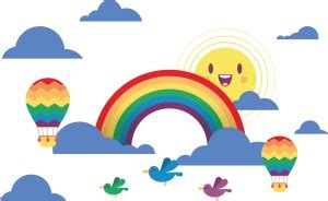 DECOR KAFE 78.74 cm Baby Room Cute Mushroom Clouds Rainbow Wall ...