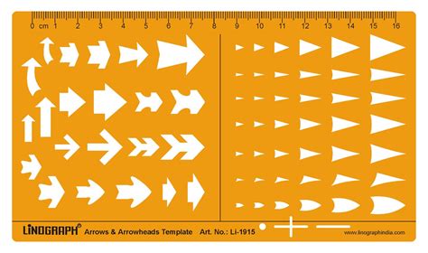 Buy Linograph Arrows and Arrow Heads Drawing and Drafting Template ...
