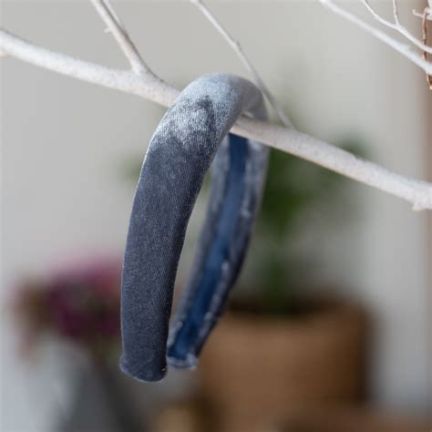 Soft velvet padded party hair band - Grey – ribboncandy.in