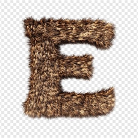 Furry Letter E Brown Faux Fur Alphabet (alfabet z futrem brązowym ...