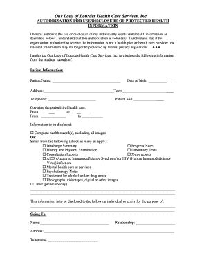Fillable Online lourdesnet Download the medical records release form ...