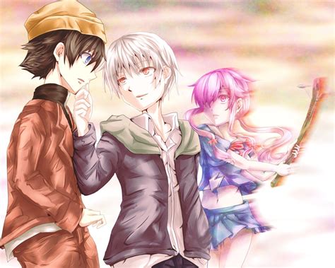 Anime Mirai Nikki Yukiteru Amano Aru Akise Yuno Gasai Future Diary ...