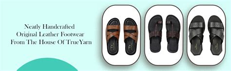 TrueYarn Original Leather Slippers for Men | Leather Sliders for Men ...