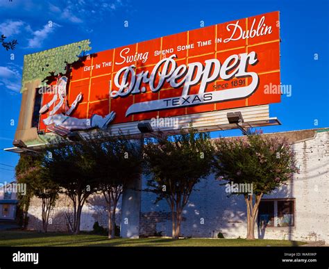 Dr Pepper advertising mural, Dublin, Texas Stock Photo - Alamy