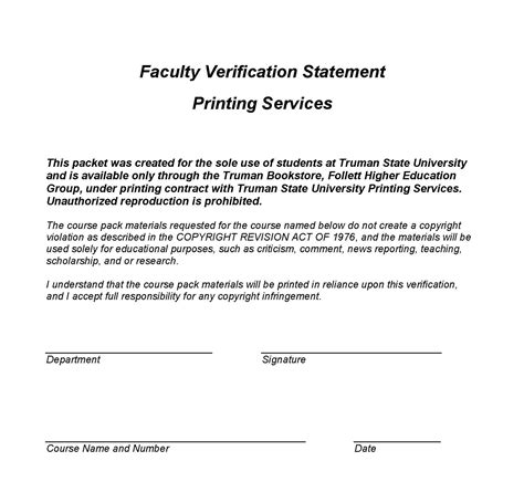Image result for Verification Statement Example