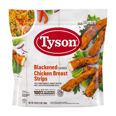 Tyson Blackened Chicken Breast Strips 3 lbs | BJ's Wholesale Club