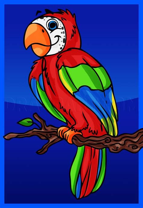 Image result for Simple Parrot Cartoon Drawing