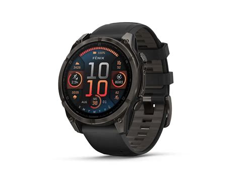 Garmin Fenix 8 - 47mm, Saph, Crbngryti/Blk, Blk/Pebblegray, Sea (AMOLED ...