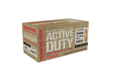 Winchester Active Duty 9 mm Luger 115 Grain MHS Ball (M1152) Full Metal ...