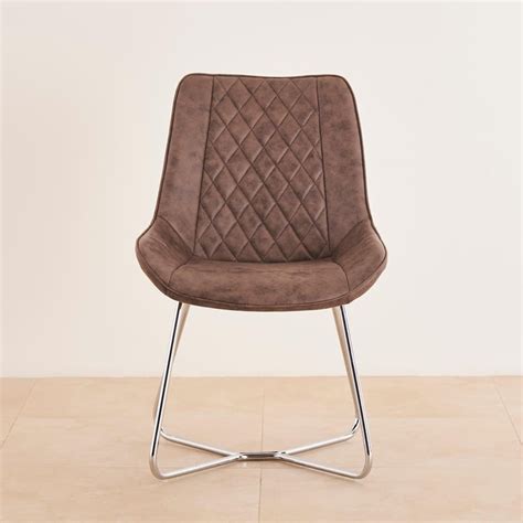 Buy Alexis Brown Textured Fabric Dining Chair - Set of 2 from Home ...