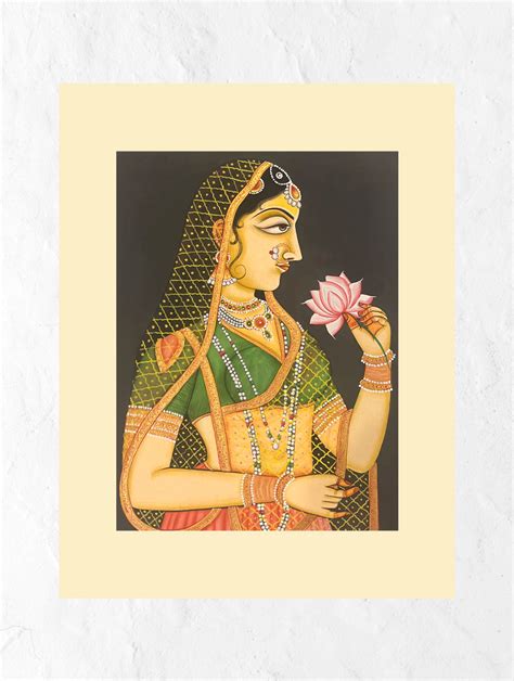 Buy Miniature Art Painting - Princess & Lotus Online