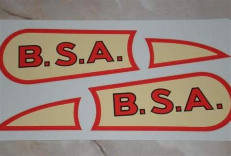BSA Sloper Tank Transfer/Pair | BRITISH Only Austria Fahrzeughandel GmbH