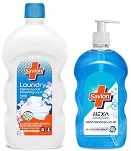 Savlon Laundry Disinfectant & Refreshing Liquid 1000ml & Hexa Advanced ...