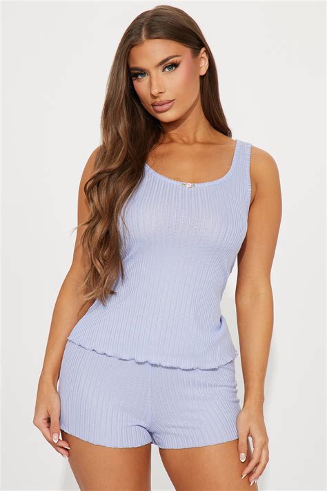 Sweet Rose Pointelle PJ Short Set - Periwinkle | Fashion Nova