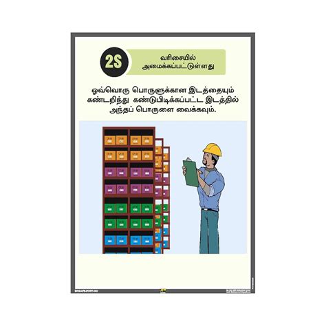 Mr. Safe - 2S Set In Order Poster in Tamil PVC Sticker A3 (11.7 inch X ...