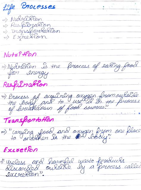 Image result for Life Process Class 10 Notes