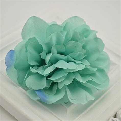 Buy 4 deep water green : 1 pieces Silk Peony Handmade Artificial ...