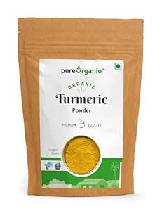 Pure Organio Organic Turmeric Powder, Haldi Powder Organic, Ideal for ...