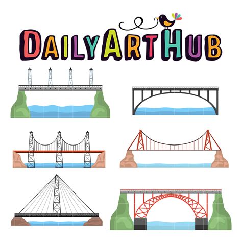 Bridge Collection Clip Art Set – Daily Art Hub // Graphics, Alphabets & SVG