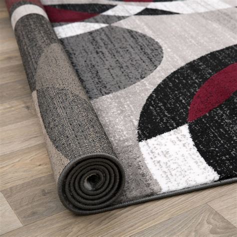 World Rug Gallery Florence 8 X 10 (ft) Red Indoor Abstract Mid-century ...