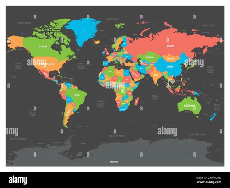 World Map With Countries Names And Capitals Hd