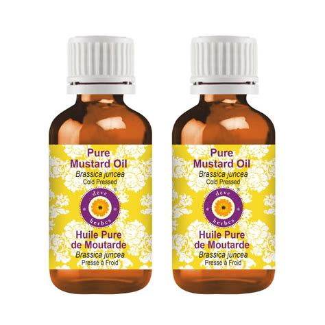 Deve Herbes Pure Mustard Oil (Brassica juncea) | Cold Pressed | Natural ...