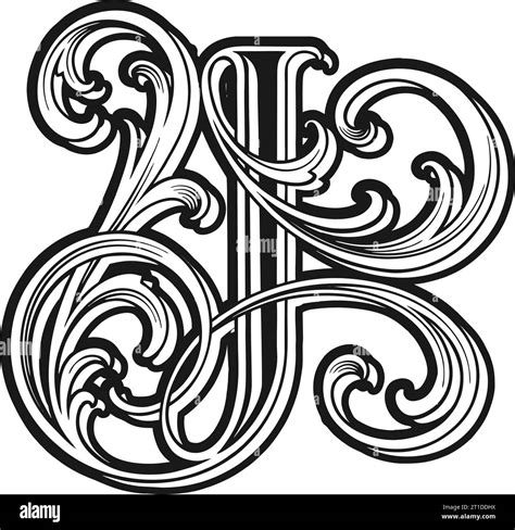 Classic letter J monogram logo vintage flourish monochrome vector illustrations for your work ...