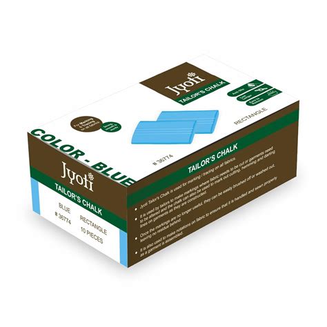 Jyoti Blue Dust Free Rectangle Tailor's Chalk & Sewing Tailor Marker ...