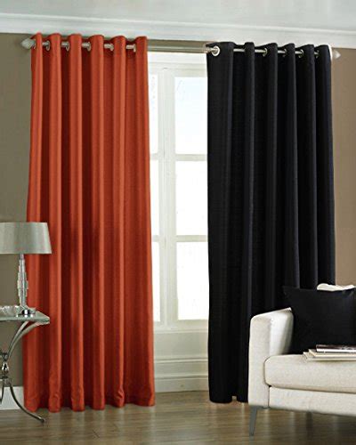 Buy Homefab India Set of 2 Royal Silky Multi Color Long Door Curtains ...