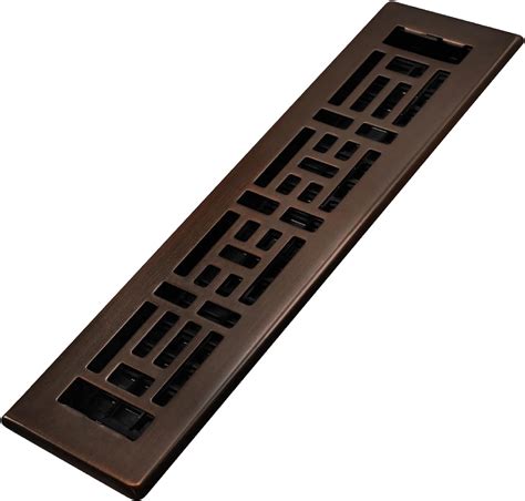 Decor Grates AJH212-RB Oriental Floor Register, 2x12 Inches, Rubbed ...