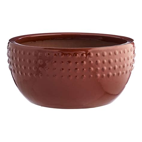 Briar Brown Ceramic Outdoor Planter | At Home