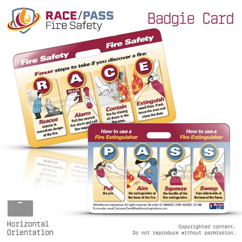 RACE/PASS Fire Safety Badgie Cards – RACE/PASS Fire Safety Solutions