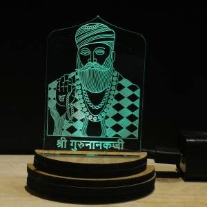 Gadgets World GURU NANAK Acrylic USB 3D Illusion RGB 7 Colour Changing ...