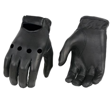 Snapklik.com : Milwaukee Leather SH247 Mens Black Leather Unlined Classic Style Driving Gloves