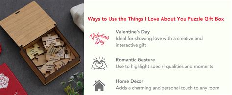 eCraftIndia Brown Wooden Things I Love About You Puzzle Valentine Day ...