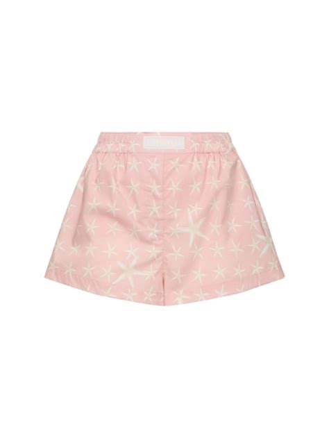 Printed cotton shorts - Versace - Women | Luisaviaroma