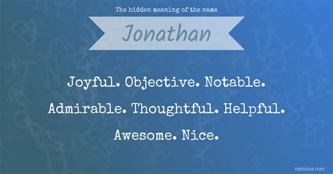 What Do Jonathan Mean