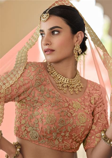 Peach Lehenga Choli – Sunasa