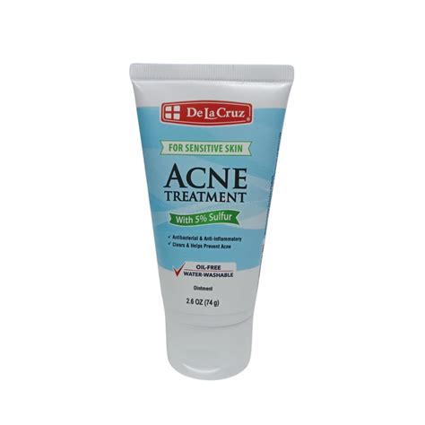 De La Cruz Acne Treatment for Sensitive Skin with 5% Sulfur