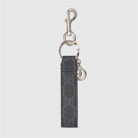 GG keychain with Double G in black Supreme canvas | GUCCI® US