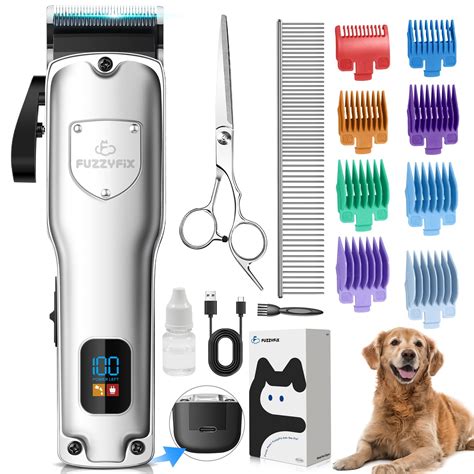 FuzzyFix Dog Clippers for Grooming for Thick Heavy Coats, Professional ...