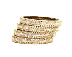 Buy KOTTIAR CREATIONS Glass Bangles Set Pack of 4 - Handcrafted ...
