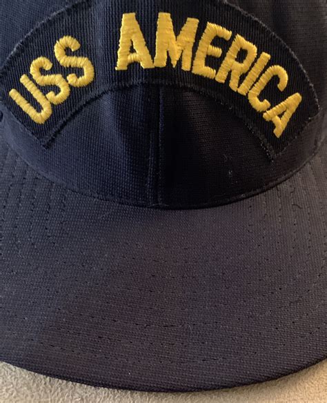 Vintage Military Navy USA USS America New Era Cap - Gem