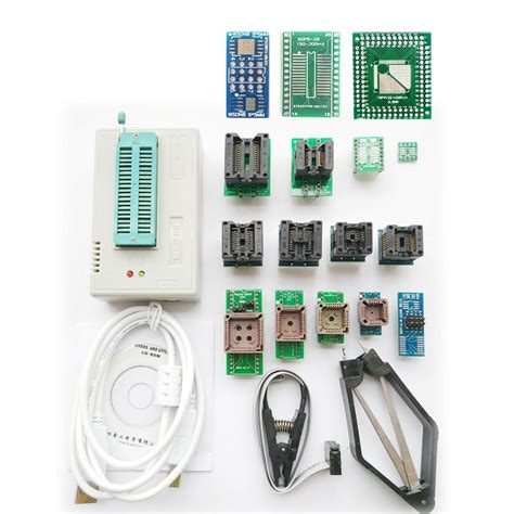 SETCTOP TL866II Plus usb programmer +13 adapter socket+SOP8 clip 1.8V ...