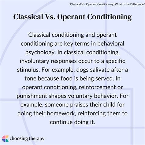 What Is the Difference Between Classical Vs. Operant Conditioning ...