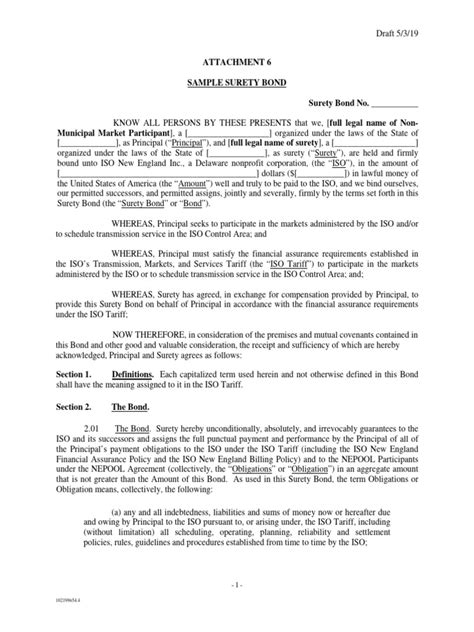 Image result for Example of Surety Bond