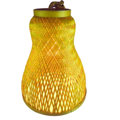 YUGO Bamboo Bell Lamp Shade with Ring Hanger for Home and Office| Bohao ...