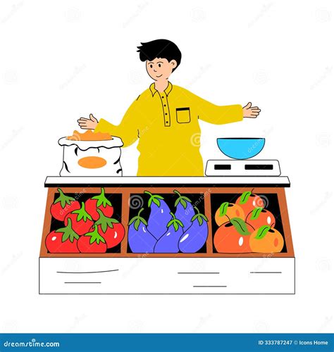 Shopkeeper Cartoon Vector 的图像结果