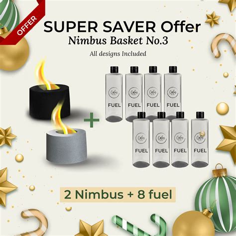 Nimbus (Pack of 2) + 8 fuel bottles | Fireplace – CALM BY FIRE