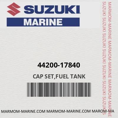 Suzuki 44200-17840 CAP SET,FUEL TANK | Marmom Marine